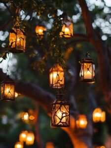 lantern decoration on tree
